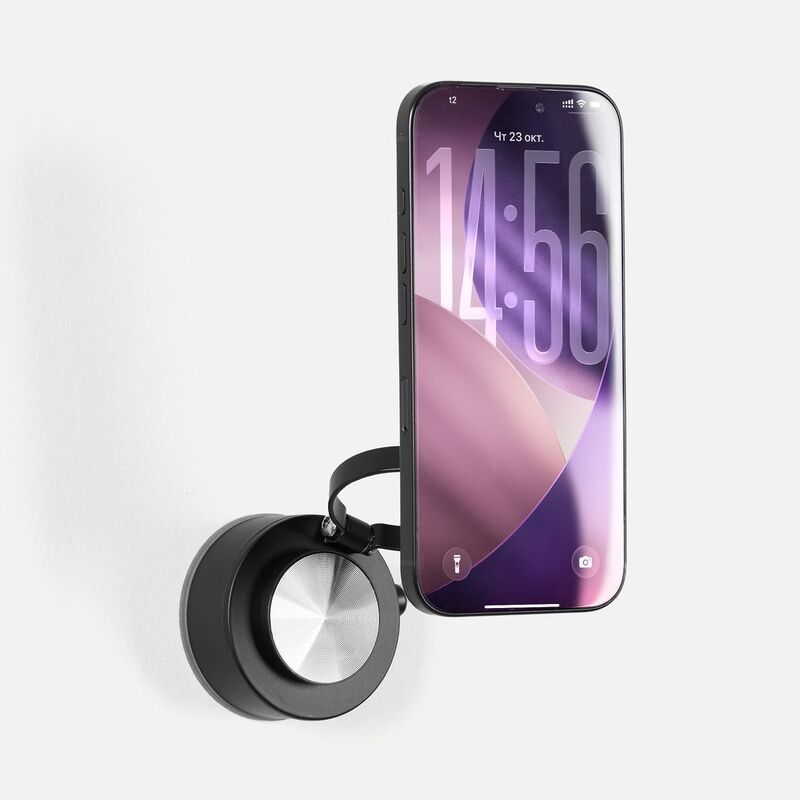 Вакуумный магнитный держатель airFix, черный с серым арт.18391.30