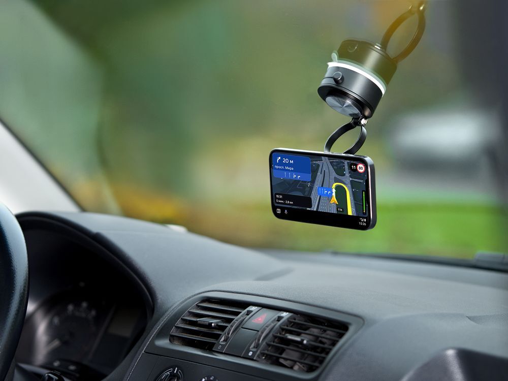 Вакуумный магнитный держатель airFix, черный с серым арт.18391.30