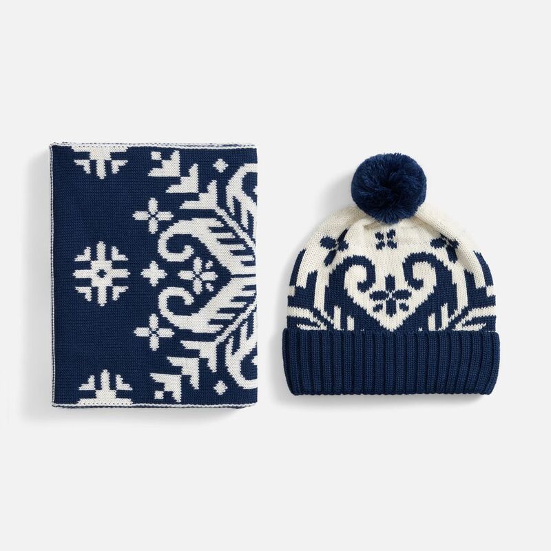 Шапка Wintertude, синяя с белым арт.21284.46