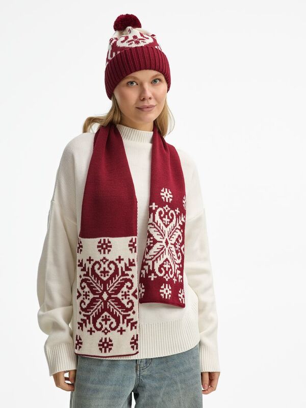 Шапка Wintertude, красная с белым арт.21284.56