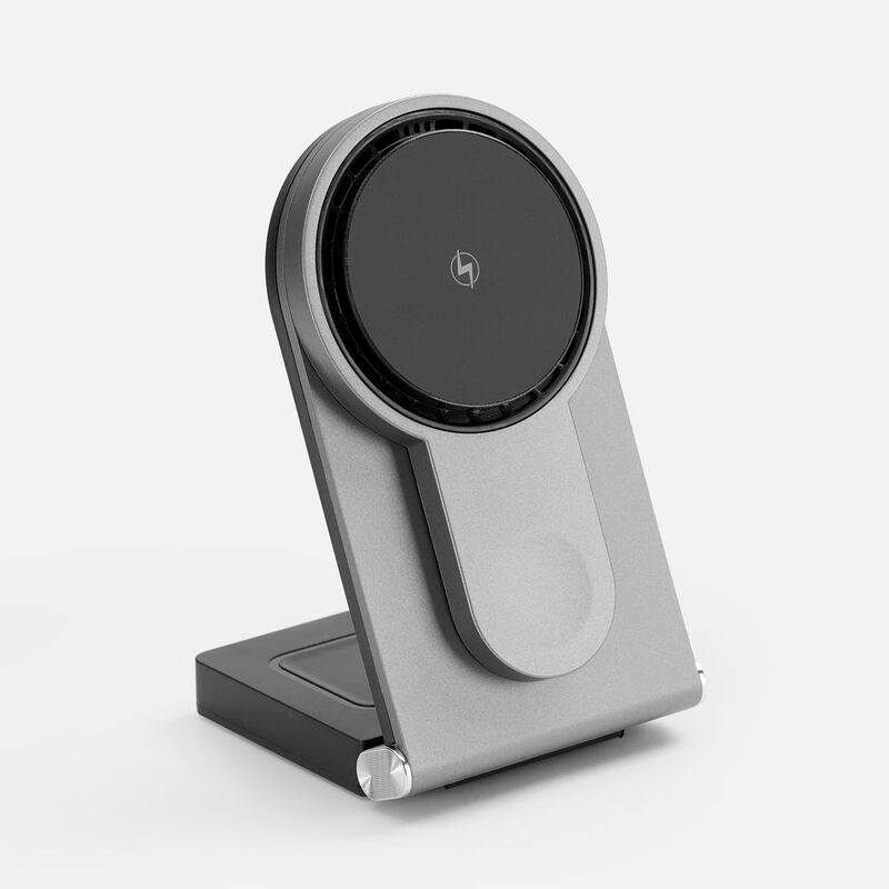 Складная станция беспроводной зарядки transForm, серый металлик арт.18393.10