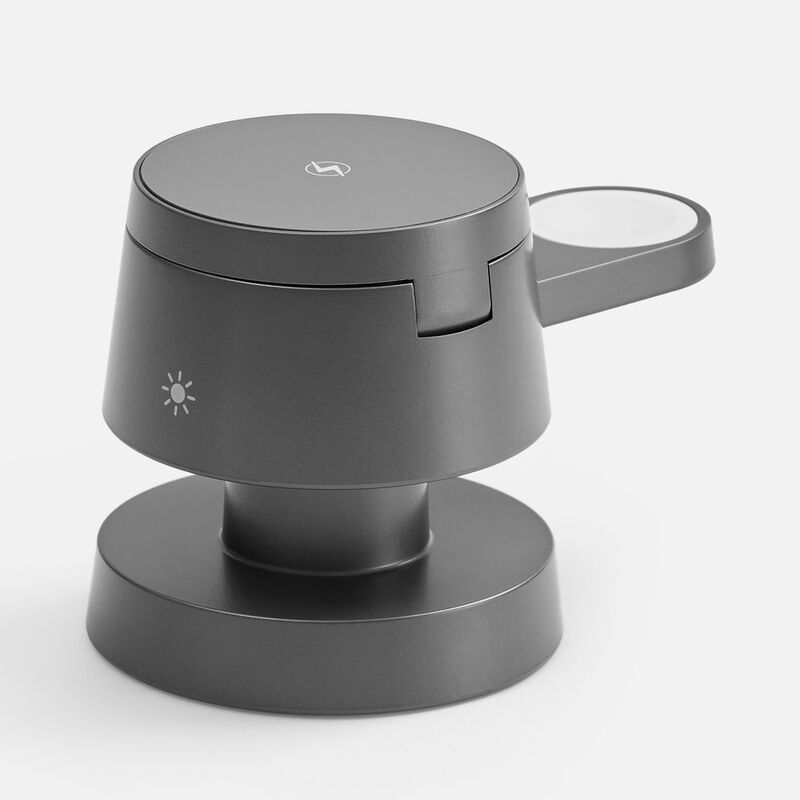 Станция беспроводной зарядки с подсветкой Lume, серая арт.18394.10