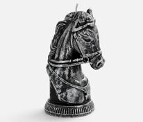 Свеча фигурная &laquo;Бюст лошади&raquo;, серебристая арт.20332.10