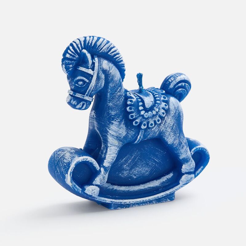 Свеча фигурная &laquo;Лошадка-качалка&raquo;, синяя арт.20333.40