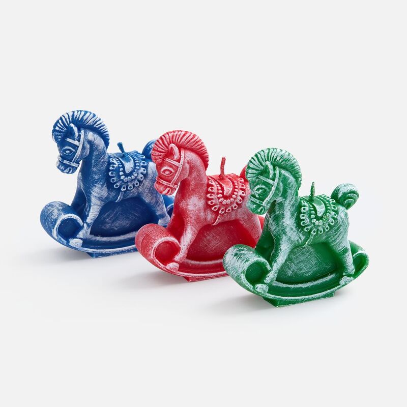 Свеча фигурная &laquo;Лошадка-качалка&raquo;, синяя арт.20333.40