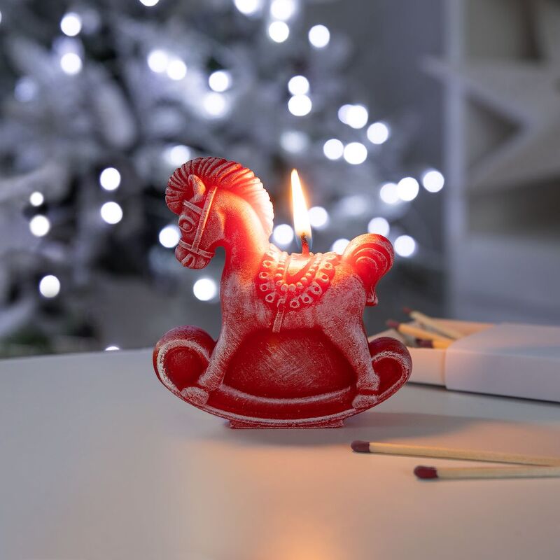 Свеча фигурная &laquo;Лошадка-качалка&raquo;, красная арт.20333.50