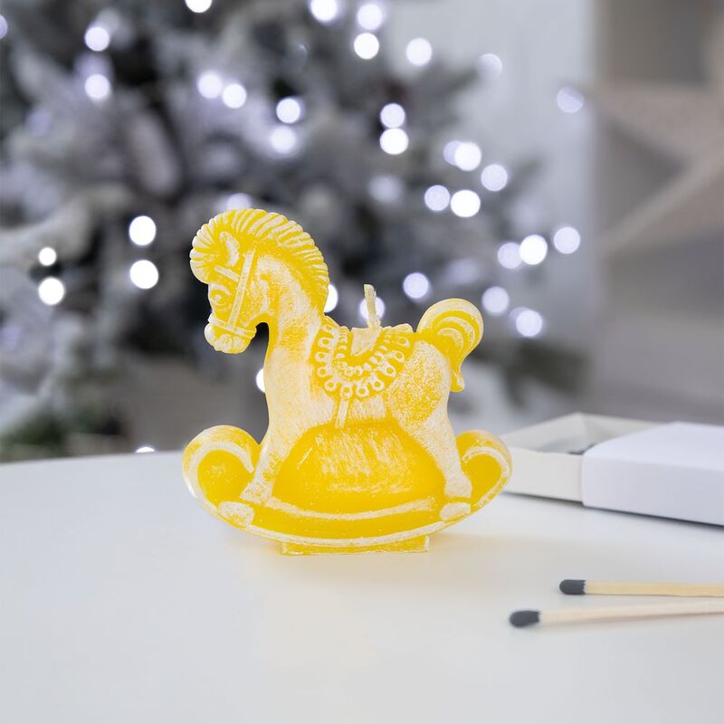 Свеча фигурная &laquo;Лошадка-качалка&raquo;, желтая арт.20333.80