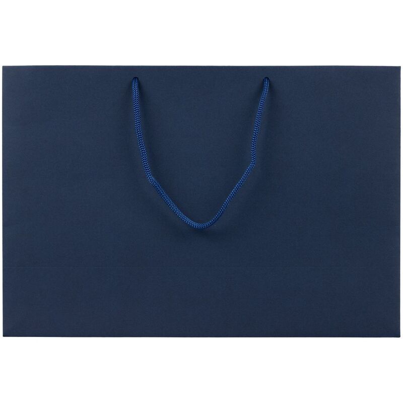 Пакет бумажный Ample Thin M, синий арт.250014.40