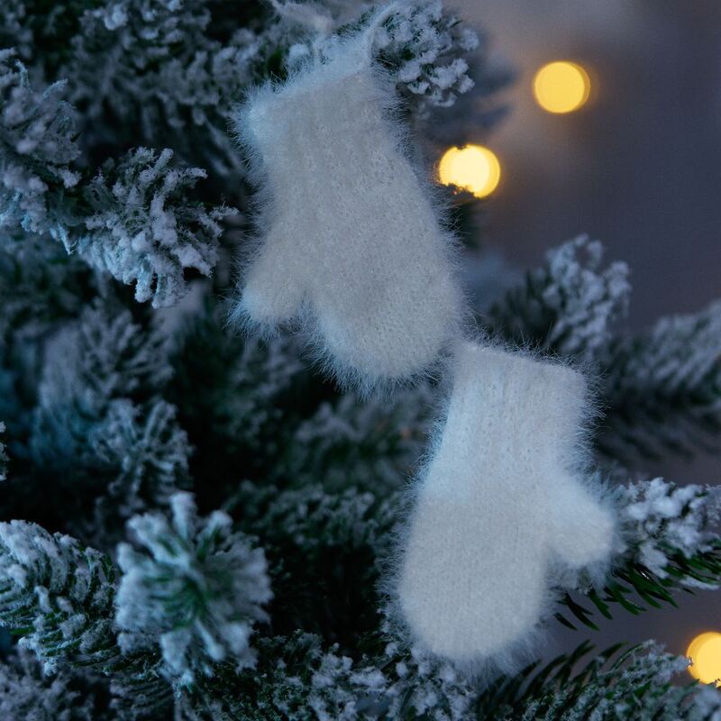 Подвеска на елку &laquo;Вьюжка&raquo;, варежки, белая арт.19261.60