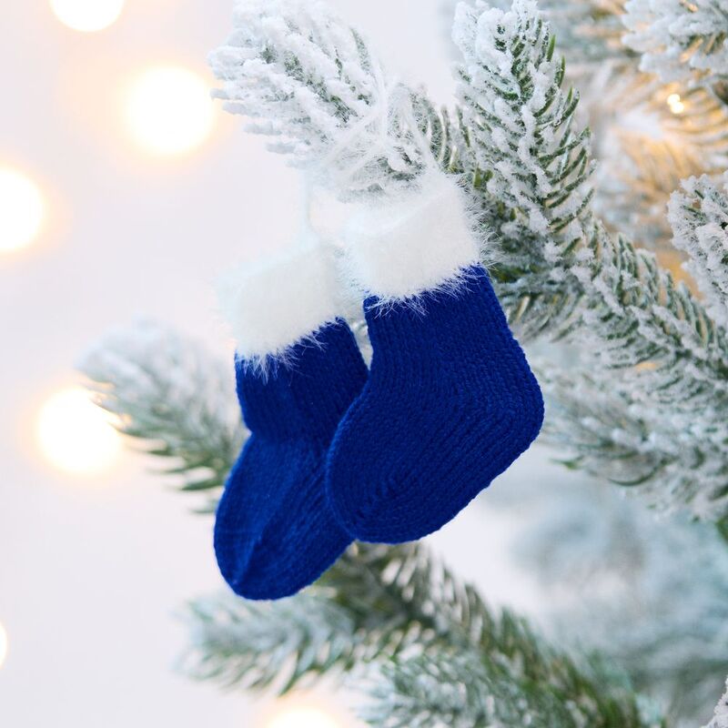 Подвеска на елку &laquo;Вьюжка&raquo;, носочки, синяя арт.19262.40