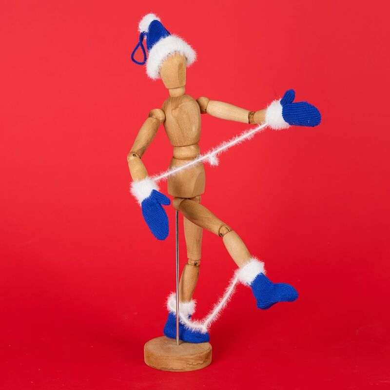 Подвеска на елку &laquo;Вьюжка&raquo;, носочки, синяя арт.19262.40