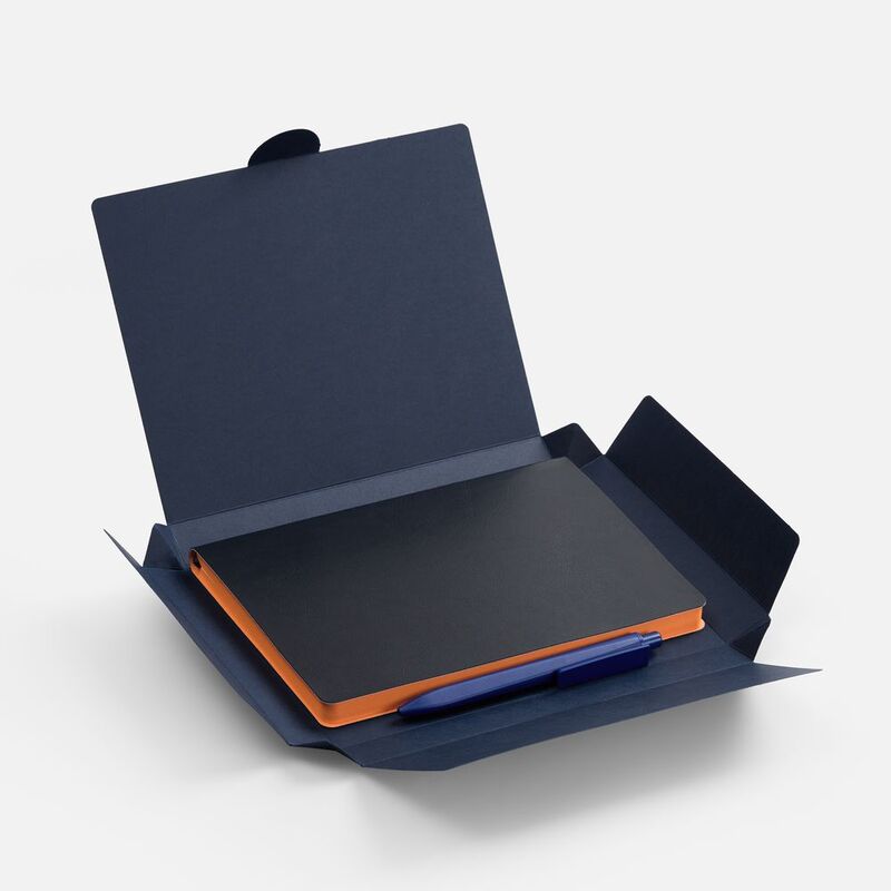 Набор Doppio, синий с оранжевым арт.20975.42