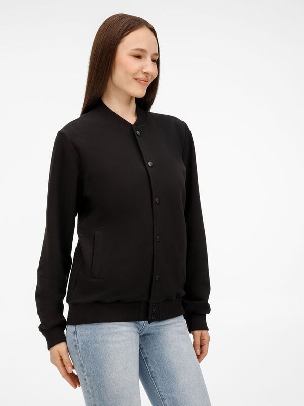 Бомбер унисекс Nuppu, черный арт.20189.30