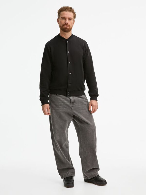 Бомбер унисекс Nuppu, черный арт.20189.30