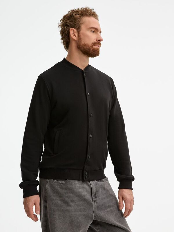 Бомбер унисекс Nuppu, черный арт.20189.30