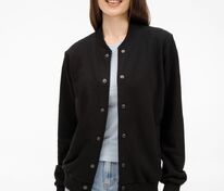 Бомбер унисекс Nuppu, черный арт.20189.30