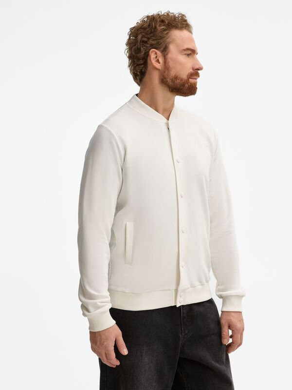 Бомбер унисекс Nuppu, молочно-белый арт.20189.60