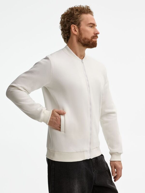 Бомбер унисекс Estado, молочно-белый арт.20192.60