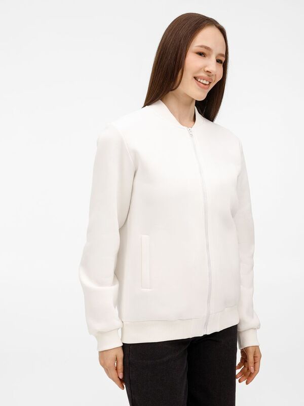Бомбер унисекс Estado, молочно-белый арт.20192.60