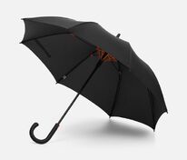 Зонт-трость Hidecolor с цветными спицами, черный с оранжевым арт.18579.20