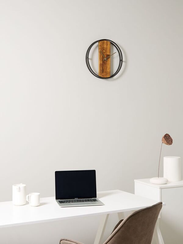 Часы Woodix, черные с коричневым арт.19229.35