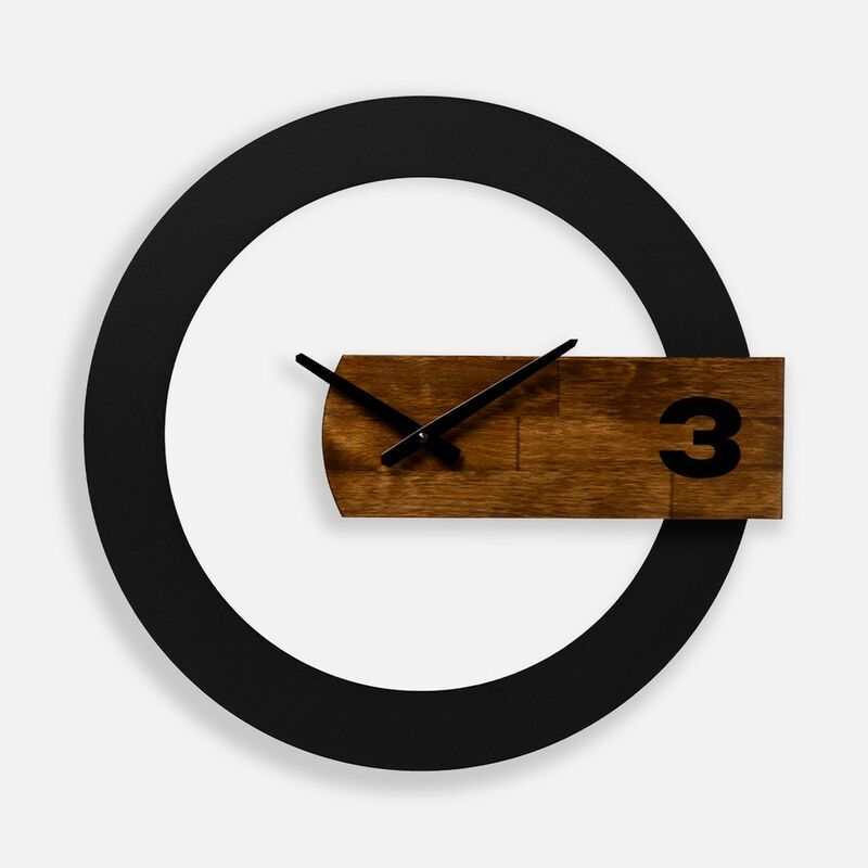 Часы TimeLord, черные с коричневым арт.19232.35