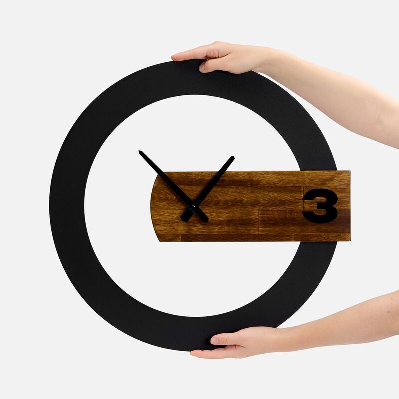 Часы TimeLord, черные с коричневым арт.19232.35