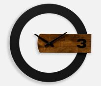 Часы TimeLord, черные с коричневым арт.19232.35