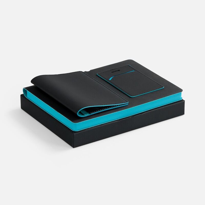 Набор Multimo, черный с бирюзовым арт.17476.49