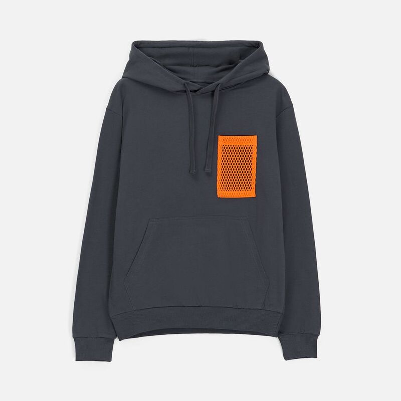 Карман из крупной сетки Pose, оранжевый неон арт.18457.22