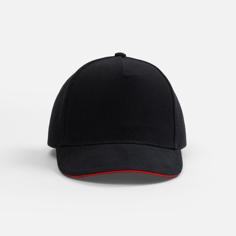 Бейсболка Classic 2.0, черная с красным кантом арт.21848.35