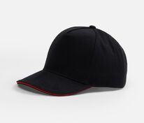 Бейсболка Classic 2.0, черная с красным кантом арт.21848.35