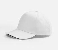 Бейсболка Classic 2.0, белая с темно-синим кантом арт.21848.64