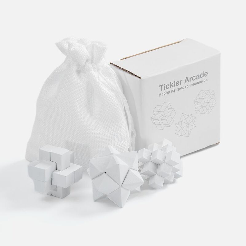 Набор из 3 головоломок Tickler Arcade, белый арт.23192.60