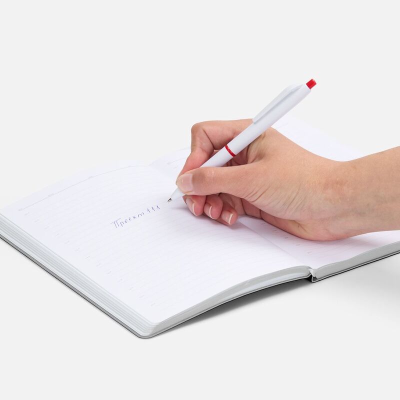 Ручка шариковая Bright Pop, белая с красным арт.22202.50