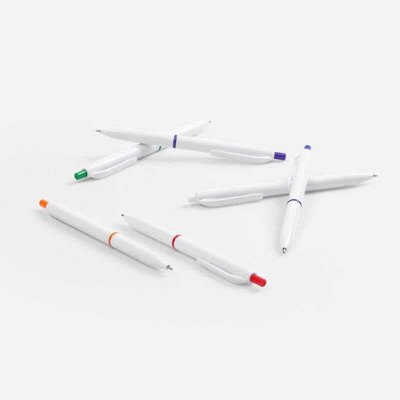 Ручка шариковая Bright Pop, белая с зеленым арт.22202.90