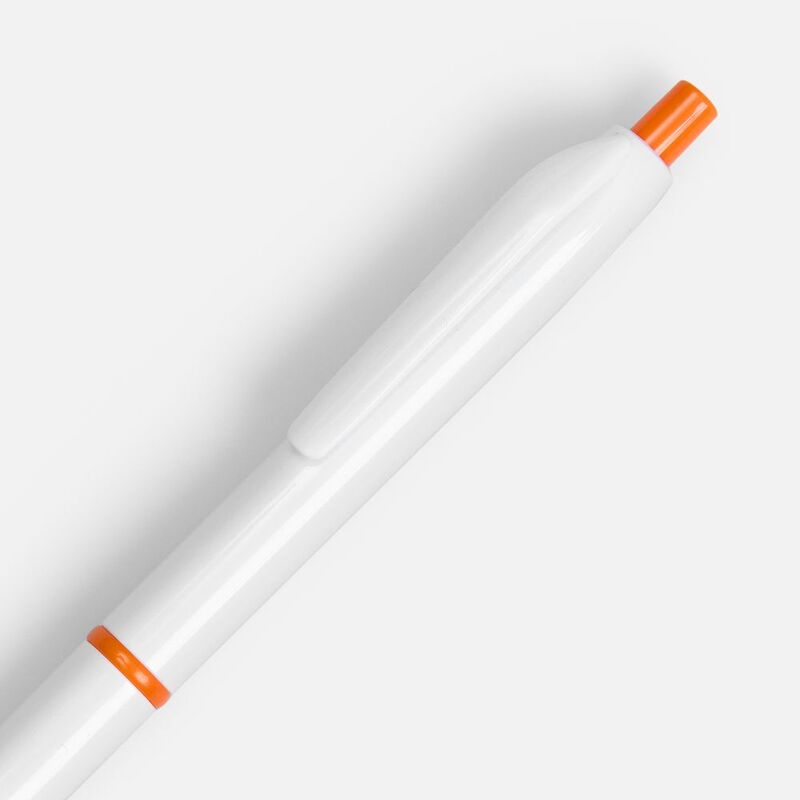 Ручка шариковая Bright Pop, белая с оранжевым арт.22202.20