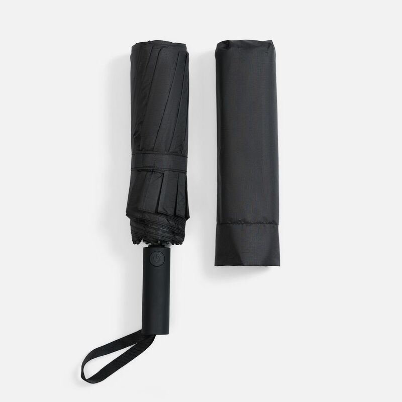 Зонт складной с УФ-защитой Ribstar, черный арт.22327.30