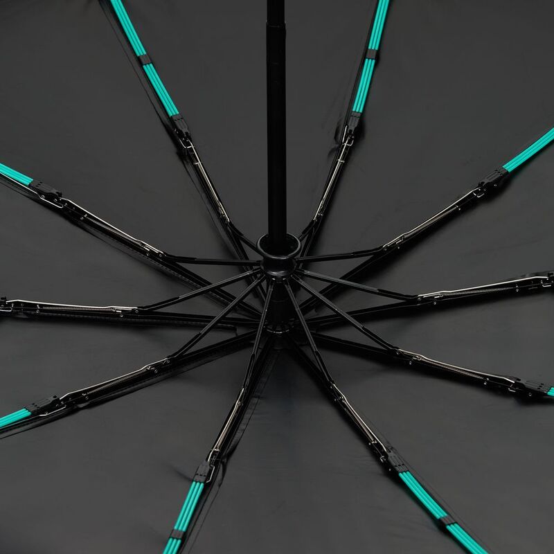 Зонт складной Skymate с УФ-защитой и ручкой-карабином, черный арт.22328.30