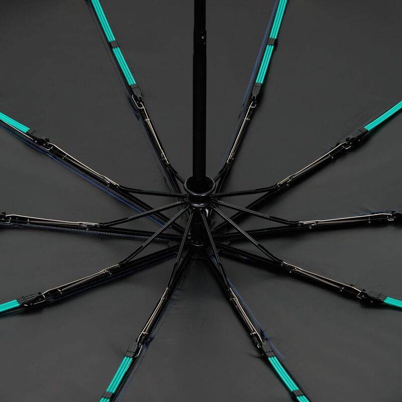 Зонт складной Skymate с УФ-защитой и ручкой-карабином, темно-синий арт.22328.40