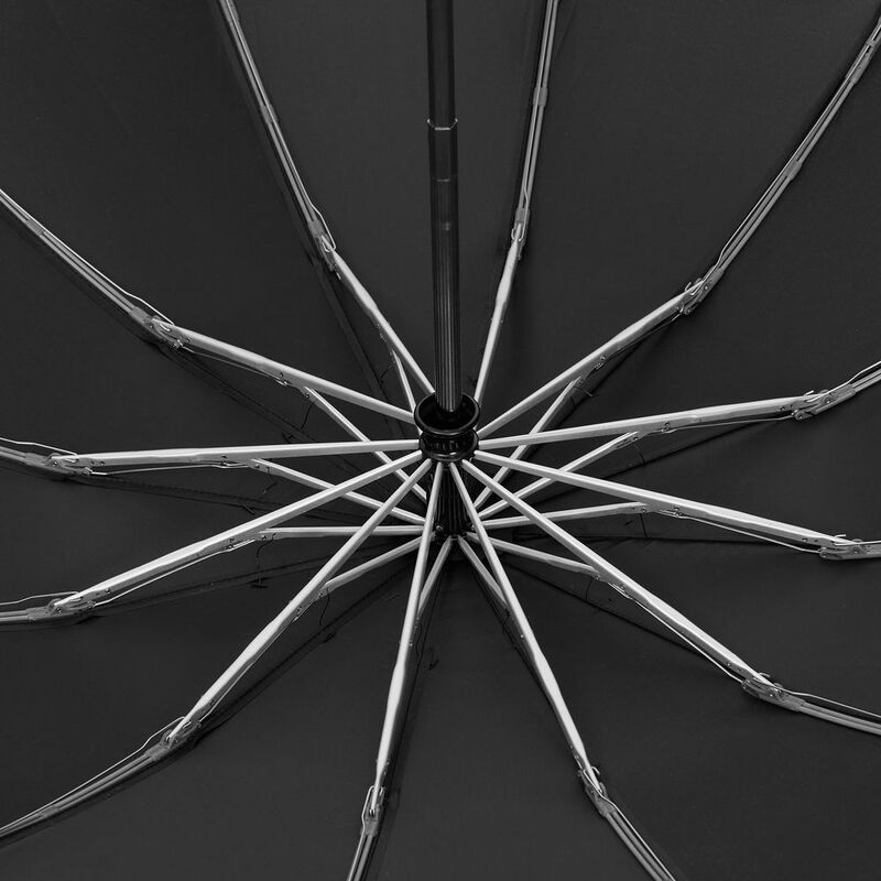 Зонт обратного сложения inLoop с ручкой-карабином, черный арт.22329.30