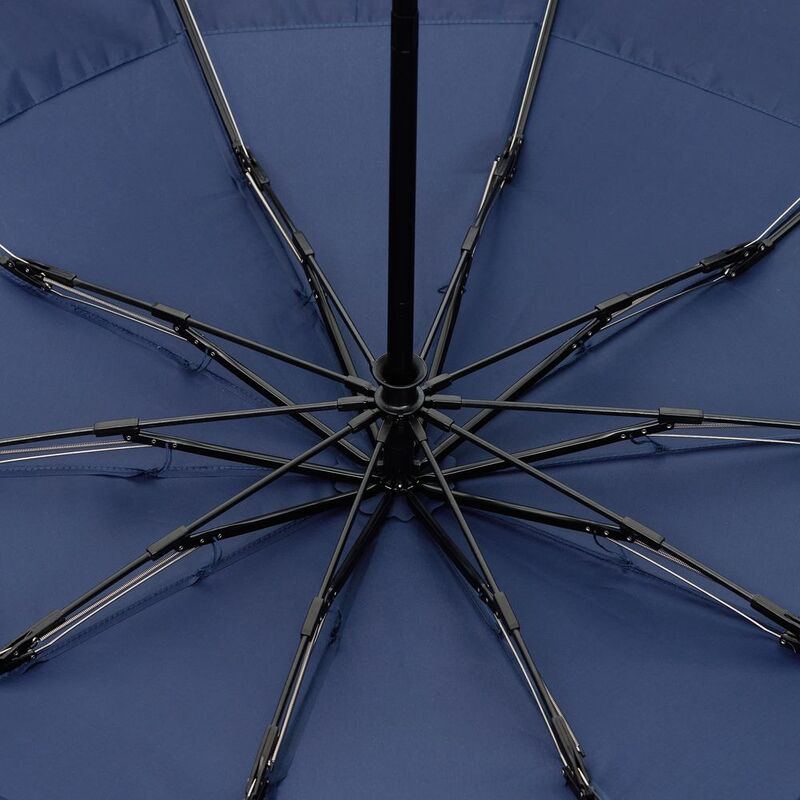 Зонт обратного сложения twoGether с двойным куполом, темно-синий арт.22330.40