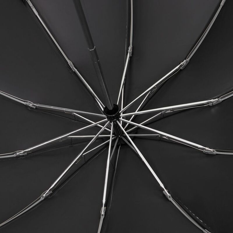 Зонт обратного сложения с ручкой-карабином Foldberry, черный арт.22324.30