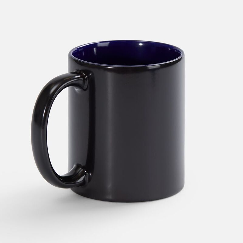 Кружка-хамелеон On Display, глянцевая, черная с синим арт.22407.40