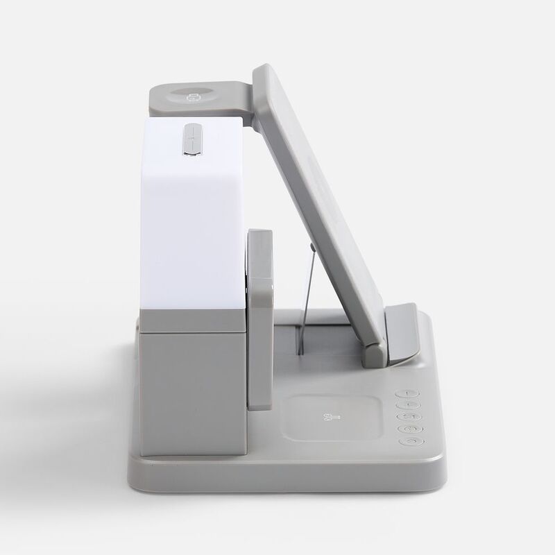 Зарядная станция с электронными часами и подсветкой Large Charge ver.3, серая арт.18647.10