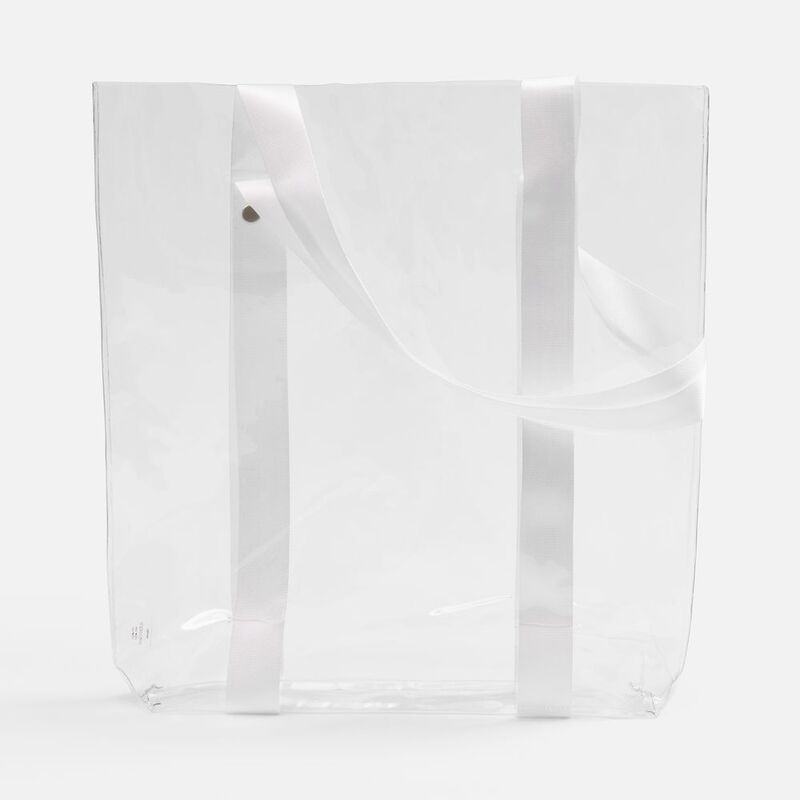 Шопер Clear Fest, ver.2, прозрачный с белыми ручками арт.19938.60