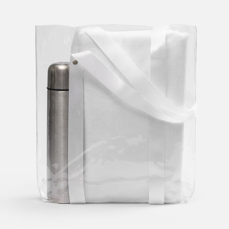 Шопер Clear Fest, ver.2, прозрачный с белыми ручками арт.19938.60