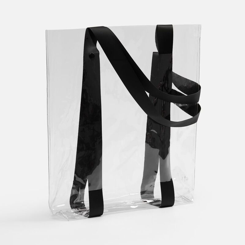 Шопер Clear Fest, ver.2, прозрачный с черными ручками арт.19938.30