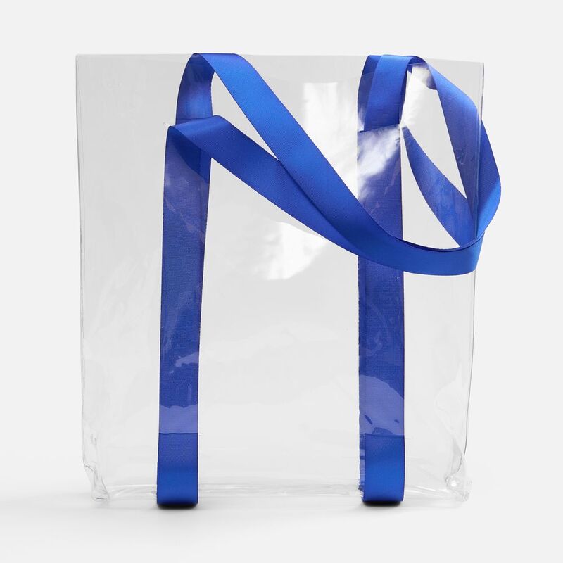 Шопер Clear Fest, ver.2, прозрачный с синими ручками арт.19938.44