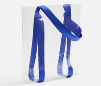 Шопер Clear Fest, ver.2, прозрачный с синими ручками арт.19938.44